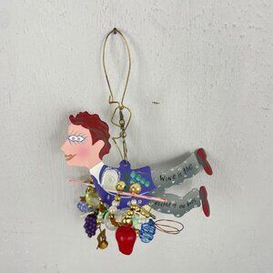 Vintage Wine Enthusiast Ornament Y2K Rossi Sommelier Novelty Christmas Holiday